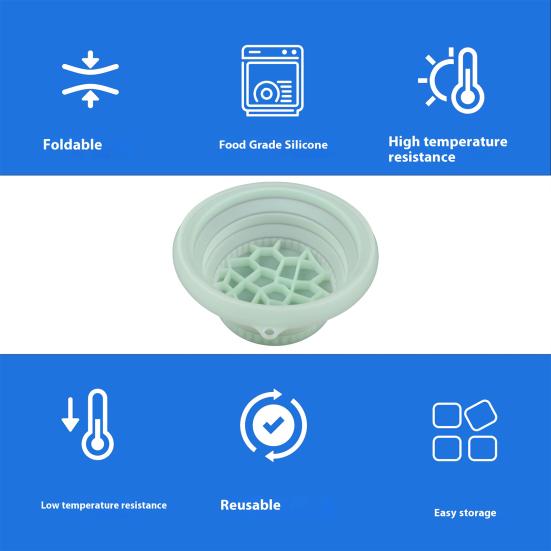 Портативная чаша для ледяной бани, складная конструкция, экологичная, многоразовая, эффективная, моющая, многоцелевая, силиконовая чаша для ледяной бани