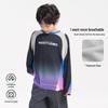 Aurora Boys' Colorful Quick-Dry Spliced Sports Long Sleeve T-Shirt