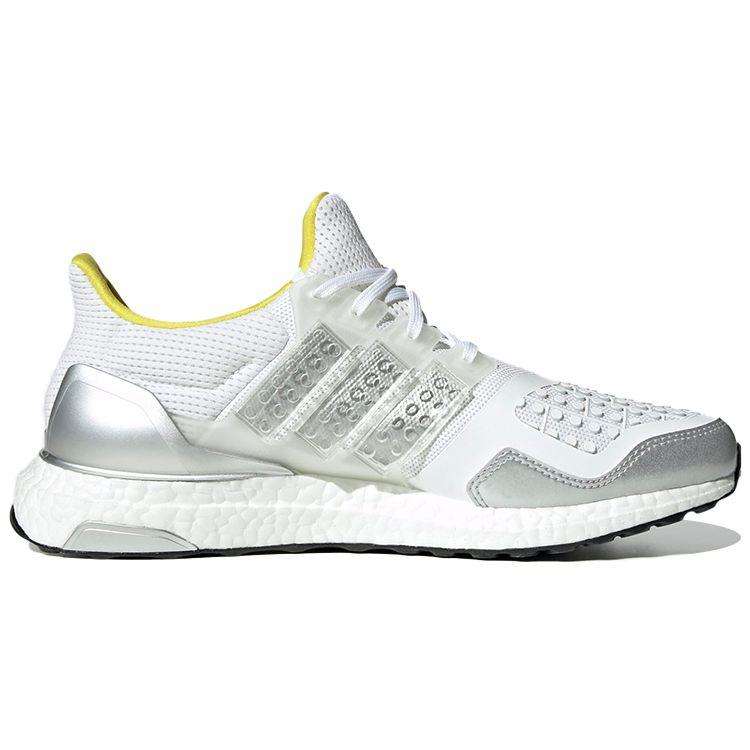 Мужские кроссовки LEGO x adidas UltraBoost DNA Белые Облачно-белые Шокирующе-синие FY7690