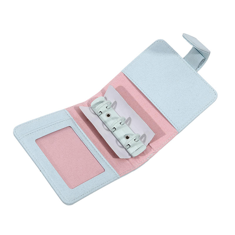 1PC PU 3-Hole Card Collection Book Цветной альбом с отрывными листами для хранения фотографий Почтовая открытка Сортировочный буклет