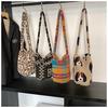 2025 Niche Designer Retro Leopard & Flower Cartoon Plush Messenger Bucket Bag