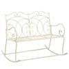 VidaXL Garden Bench 104 Cm Antique White Iron