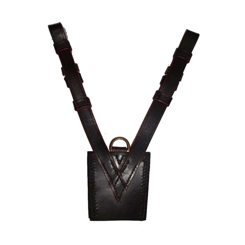 WWII British Army Sam Browne Leather Sword Frog for Belt Dark Brown DI-8FX8-4RQK