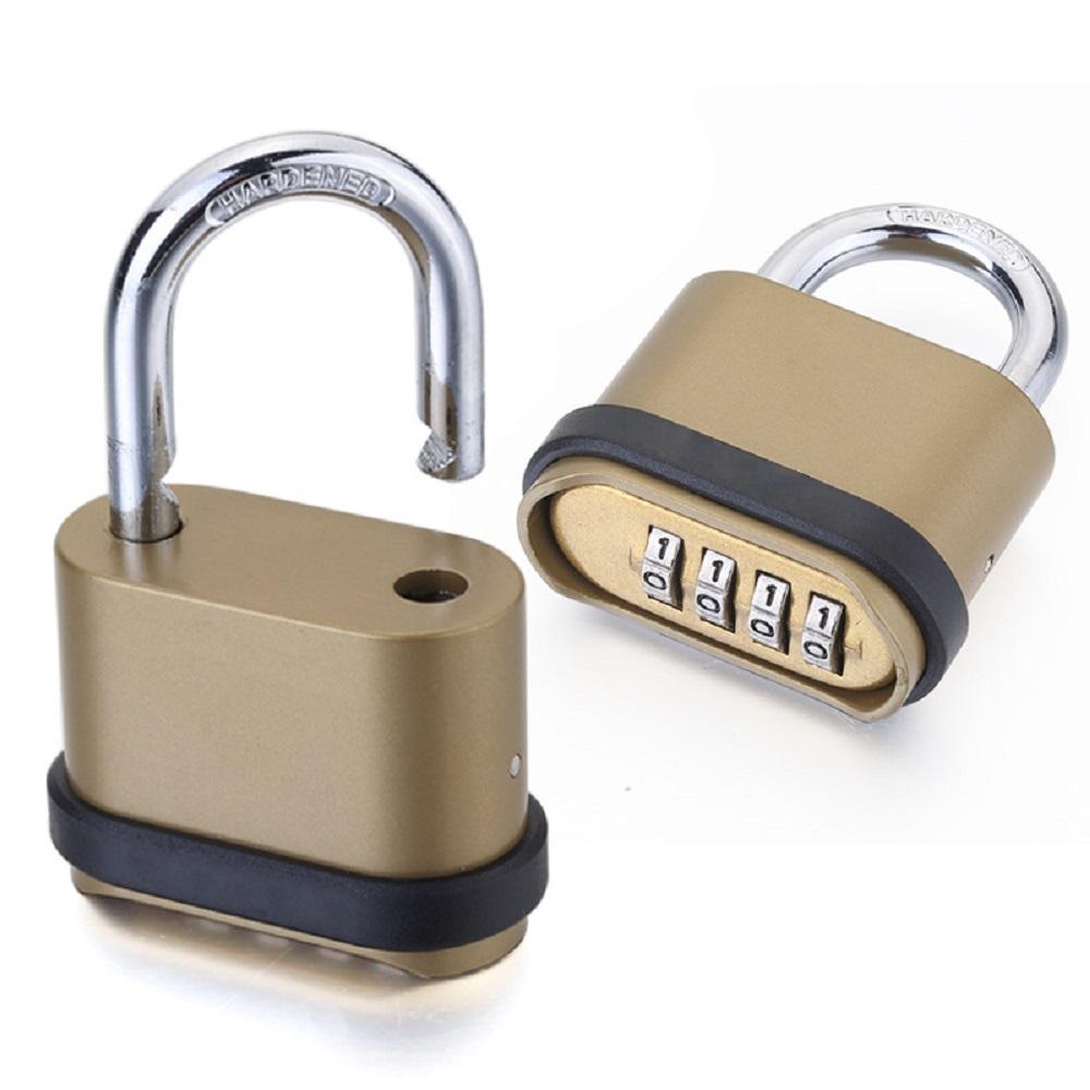 Copper Zinc Alloy 4 Digit Combination Padlock Small Sturdy Password Code Lock For Indoor Outdoor Fence And Door Security