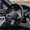 14.5"-15" Car Steering Wheel Cover, Microfiber Leather Cover, Anti-Slip Breathable Steering Wheel Decoration, Universal Steering Wheel Accessories