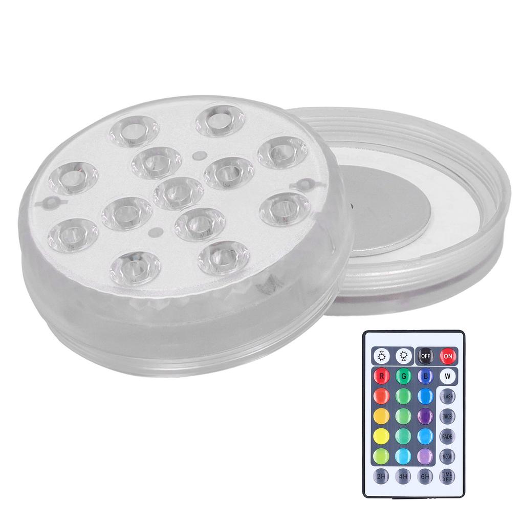 LED Pool Magnetic Lamp IP68 16 Colors RGB Underwater Light with 28?Key Remote Control Suction Cup