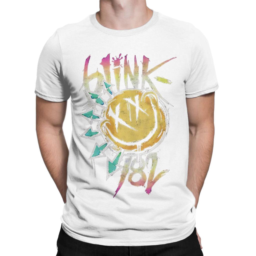 BLNK182 yellow Novelty 100 Cotton TShirt Blink 182 Tees Tops For Unisex