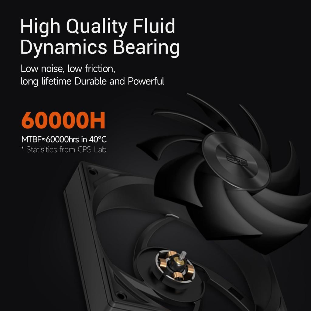 PCCOOLER F5 R120 120мм Охлаждение для ПК 120мм PWM 4-контактный FDB Корпусной 2200 об/мин Гирляндное подключение ПК 86CFM 3 режима Качественный компьютерный вентилятор для корпуса ПК Б/У