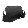 Gucci GG Monogram Canvas Messenger Crossbody Bag In Black For Unisex Daily Use