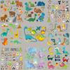 Cartoon Dino Set Iron On Transfer Heat Transfer Tops Vinyl Appliqued Diy Thermal Patches Clothing Print On Baby Shirt Shoes