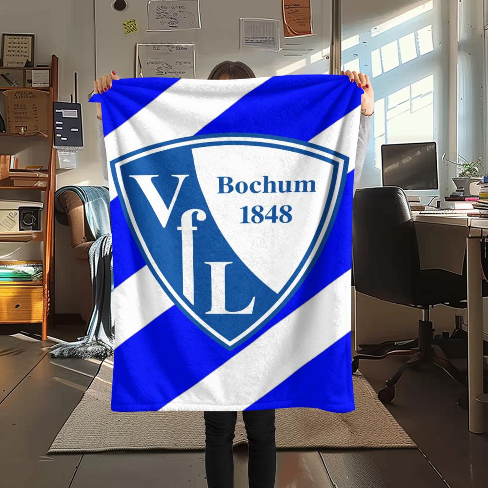 1pc VfL Bochum 1848 Print Flannel Blanket, High quality Comfortable for All Seasons, Home Decor, Warmth and Comfort, Perfect for Christmas Gifts98