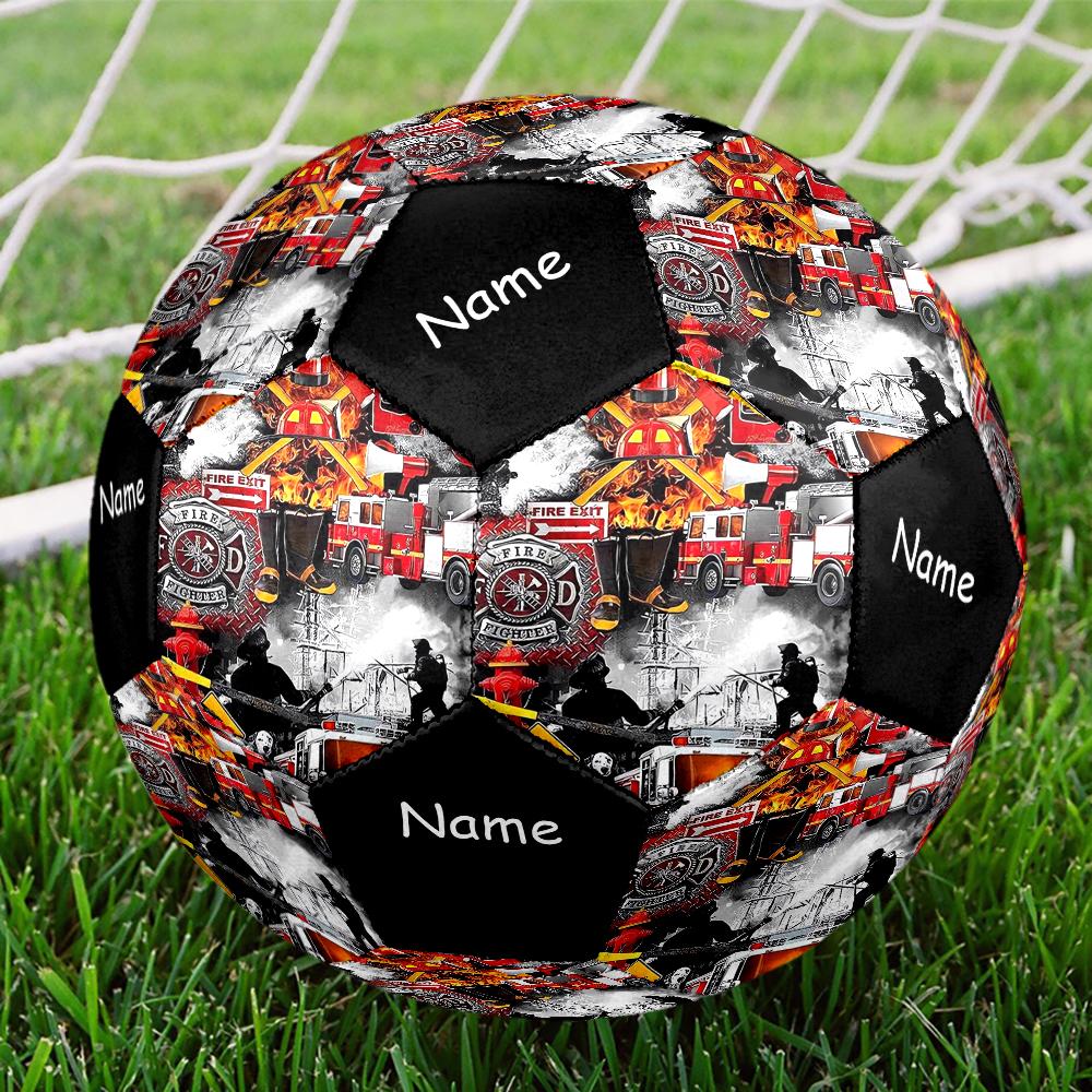 Custom Name fire truck Theme Size 5 Soccer Ball, Suitable for Both Indoor and Outdoor Matches, a Gift Suitable for Everyone.
