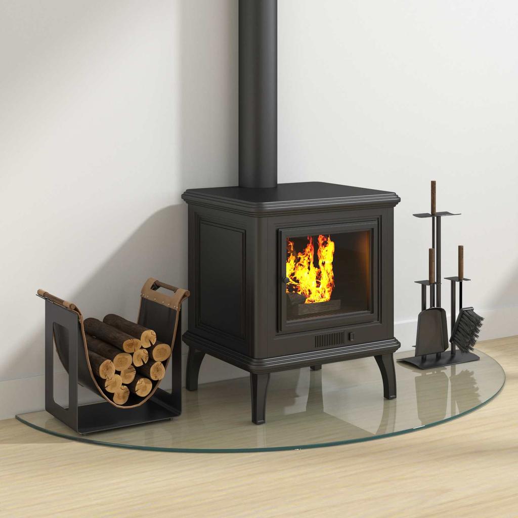 Fireplace Glass Panel Transparent 1200 x 500 mm Glass