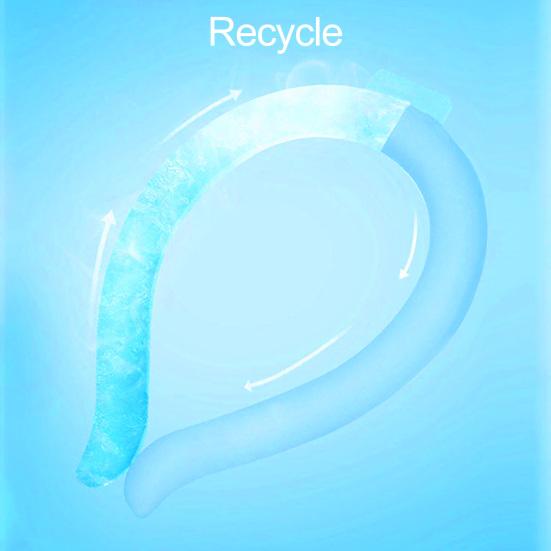 Summer Neck Cooling Tube Wearable Neck Cooler Lightweight Reusable Ice Cold Ring Outdoor Heatstroke Prevention Portable Neck Wrap Collar