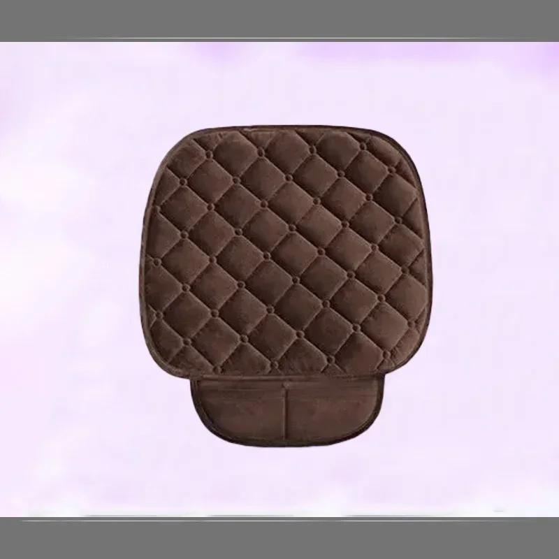Универсальный противоскользящий теплый зимний чехол для сиденья внедорожника, подушка для переднего и заднего сиденья, льняная подушка, дышащий защитный коврик, автомобильные аксессуары