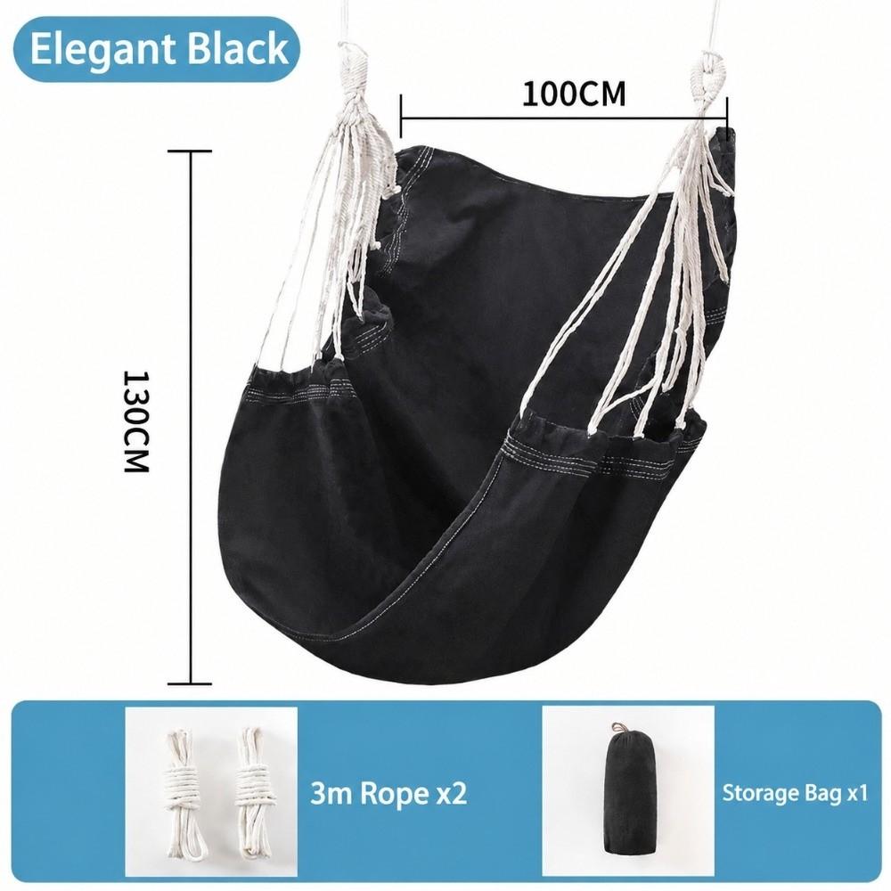 Black Hammock Chair Storage Bag Reclining Hammock Chair Dormitory Bedroom