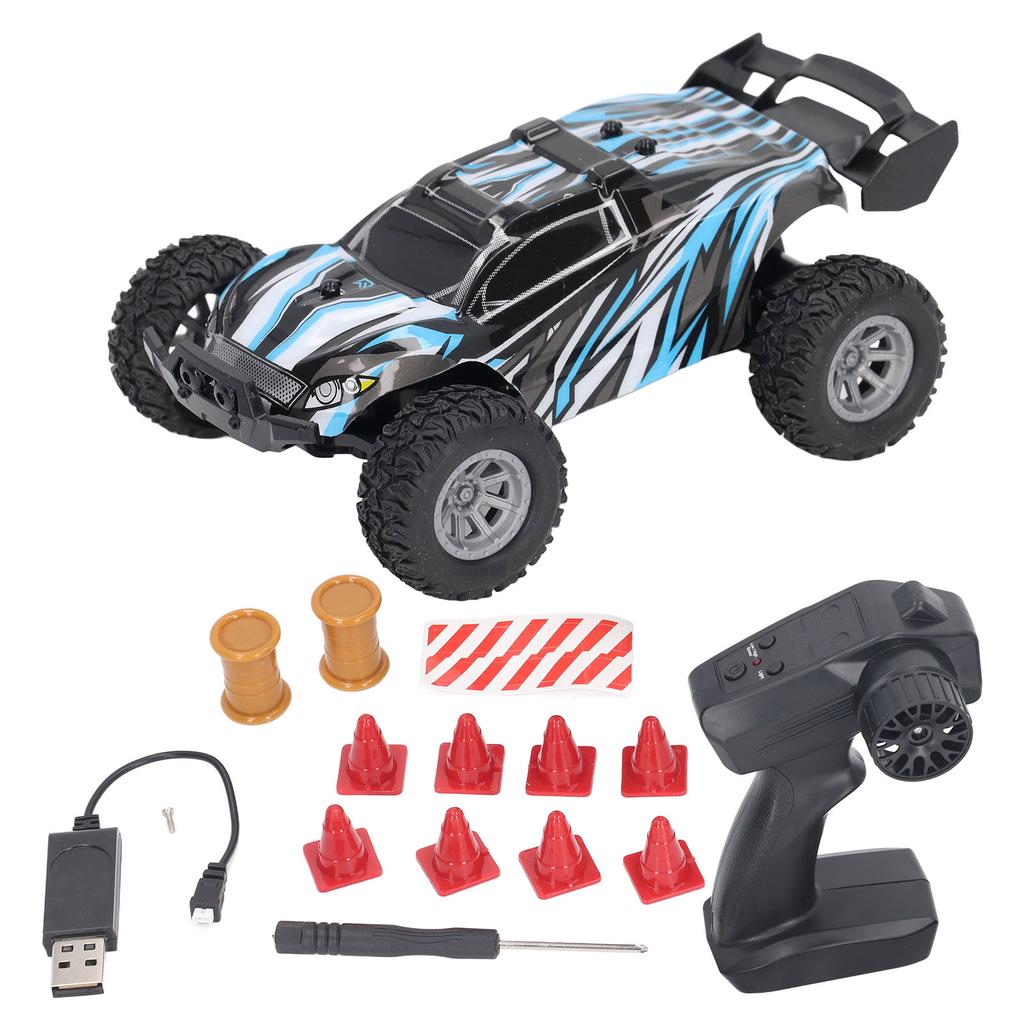 2.4Ghz 1:32 Scale Remote Control Car High Speed 2 Modes RC Racing Car Toy with Roadblocks