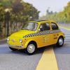 Welly 1/24 Fiat Nuova Fiat 500 Такси Модель автомобиля из сплава Литой металлический игрушечный Классические транспортные средства Модель автомобиля Симуляция Коллекция Детский подарок