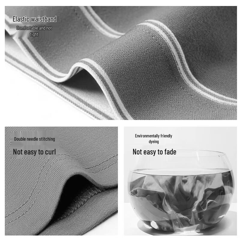 Nanjiren Мужские антибактериальные боксеры-брифы из чистого хлопка 10A, 3 штуки