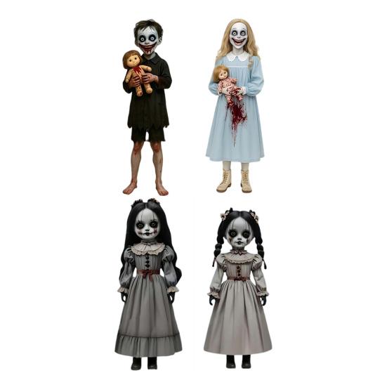 2 шт. Хэллоуинские куклы ужасов, садовые таблички, реалистичные готические садовые колышки, фестивальные жуткие куклы, жуткое украшение для вечеринки