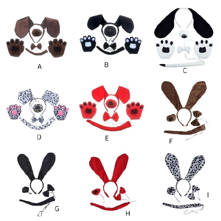 Наборы для переодевания животных Повязка на голову, хвост и бабочка для собак для детских дней рождения