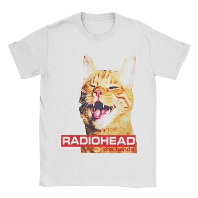 Мужские футболки Radiohead Кот Уникальная 100% Хлопок Футболка с коротким рукавом Футболка с круглым вырезом Одежда Лето