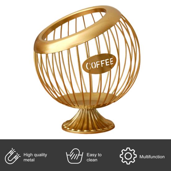 Держатель для чашки K для прилавка, металлическая корзина для хранения капсул для кофе, большой вместительный органайзер для чашек K для Keurig Nespresso Vertuo, органайзер для кофейной станции