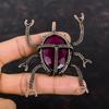 Faceted Kashmir Ruby Pendant Copper Wire Wrapped Pendant Handmade Copper Wire Jewelry Dainty Gemstone Pendant Beetle Pendant Gift For Mother