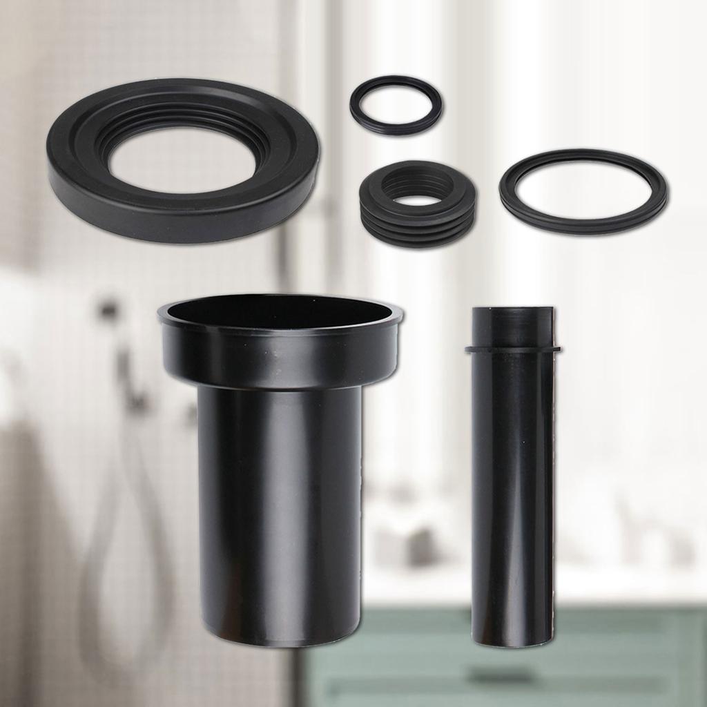 Wall Mounted Toilet Seal Rings Set Rubber Seal Gaskets Pressure Resistant Toilet Seal for Leak Prevention & Odor Control