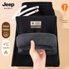 JEEP SPIRIT Men's 2025 Winter Fleece-Lined Straight-Leg Sweatpants
