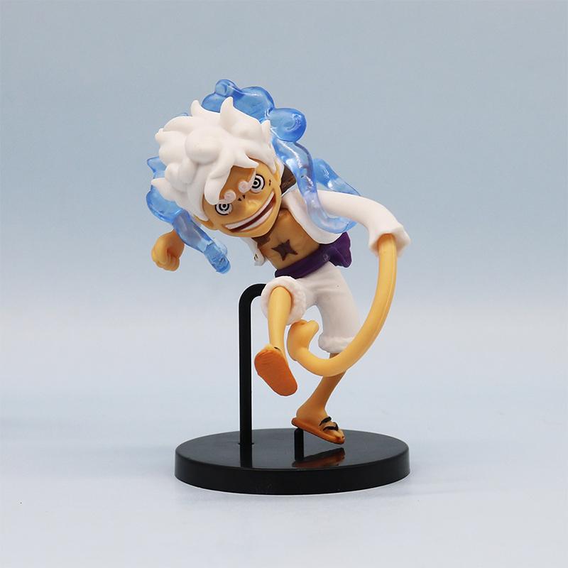 11 см 5 шт./компл. Q-версия Impish Luffy Funny One Piece Gear 4 Luffy аниме-фигурки ПВХ модель игрушки настольное украшение для автомобиля