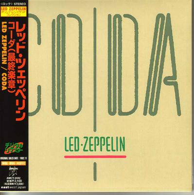 CD LED ZEPPELIN Coda AMCY2442 SWAN SONG 1997 Япония ObiRock Б/у