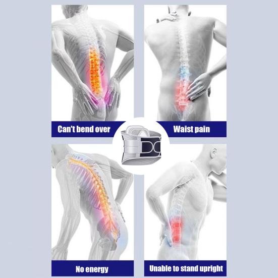 Регулируемый бандаж для спины для мужчин и женщин, дышащий, для облегчения боли в пояснице, при ишиасе, сколиозе, грыже межпозвоночного диска, поясничная поддержка, компрессионный пояс, растяжение спины