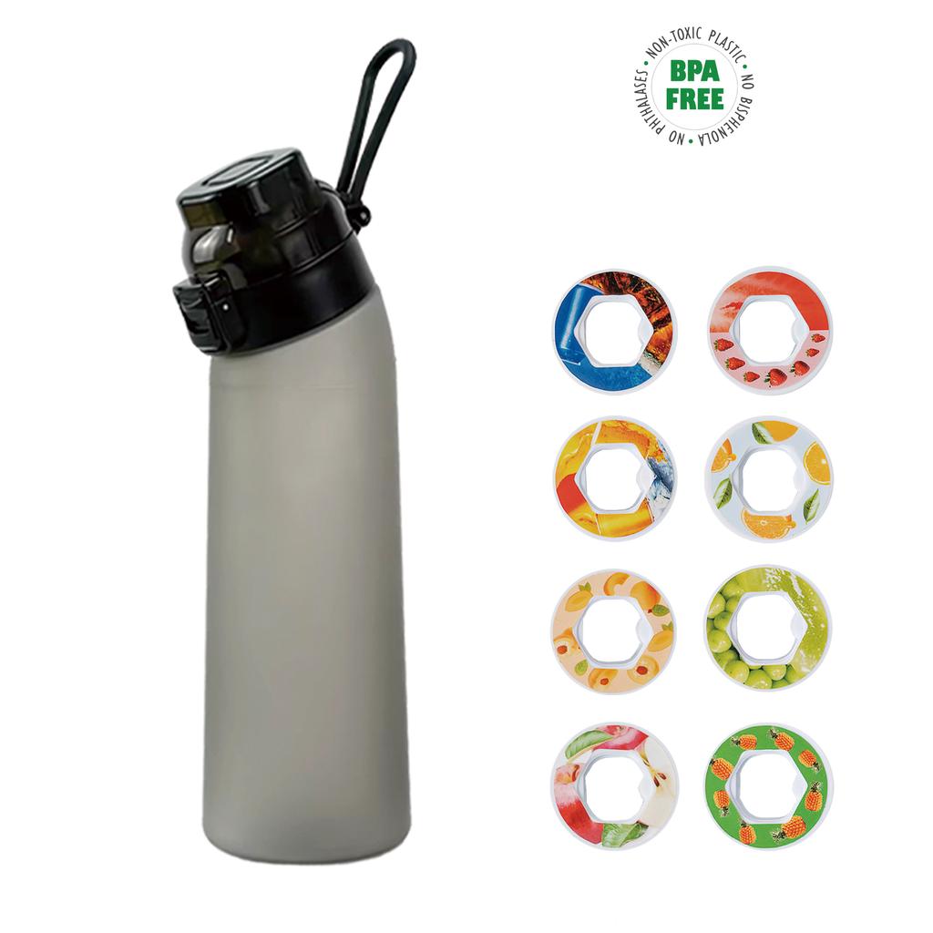 24 Oz Alr Fragrance Water Bottle Fruit Flavour Cup Frosted Gradient Drinking Bottle 700ml 8 Flavor Rings For Sports Outdoor