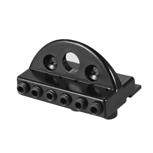 Duangu 2-Wrench, 2-Screw Black and 6-String Headless Guitar String Locking Nut Set, for 6-String Headless Guitar