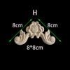 Unpainted Wood Carved Decal Corner Onlay Floral Appliques for Furniture Home Decoration Accessories Figurines for Decor Flowers