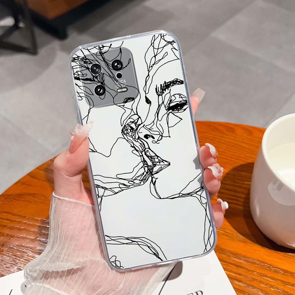 Для Xiaomi 13 14 12 12S 12T 12X Ultra Lite Poco M7 X7 Pro чехол для телефона милый мультяшный рисунок животного прозрачный силиконовый защитный чехол для Xiaomi Capa