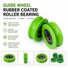 10Pcs Nylon POM Bearing Pulley Stainless Steel Rubber-Coated Pulley  for Doors Windows