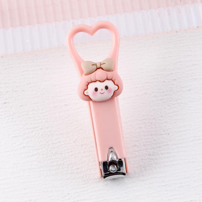 Кусачки для ногтей с рисунком «Любовь», милые мини-щипцы для ногтей, бытовые складные кусачки для ногтей с защитой от брызг, маникюрные кусачки для ногтей