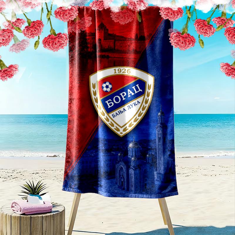 Borac Banja Luka Print Beach Towel, Large Soft Quick Dry Towel for Beach Camping Swimming