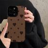 Модный силиконовый кожаный чехол Coffe Love Heart для iPhone 14 13 15 Pro Max Plus 11 12 Mini X XS XR SE 8 7, противоударный полный чехол