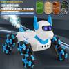 Нетоксичный Восьмиколесный Трюковой RC Робот-Собака Машинка Игрушка 2.4G Радио Дистанционное Управление Машины С Музыкой Трюк Распыление Электрическая Игрушка Для Детей Подарок