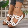 Летние женские сандалии Модные шлепанцы с бантом Женские плоские Нескользящие Слайды Повседневная уличная обувь Толстая подошва Женские пляжные туфли