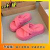 French Holiday Non-slip Cool Slippers 2025 Summer New Fashion Outer Wear One Word Non-slip Beach Heightening Slippers Women
