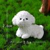 Realistic Cute White Dog Statue Cartoon Cartoon Dog Ornaments Resin Dog Statue  Home Decoration