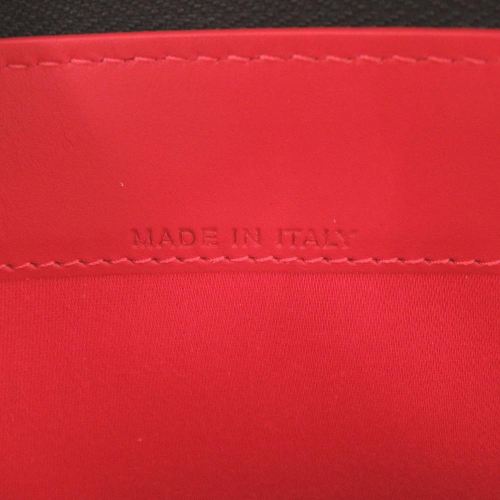 Used AUTHENTIC Christian Louboutin 3175195 Zip Around wallet Silver Embossed Leather