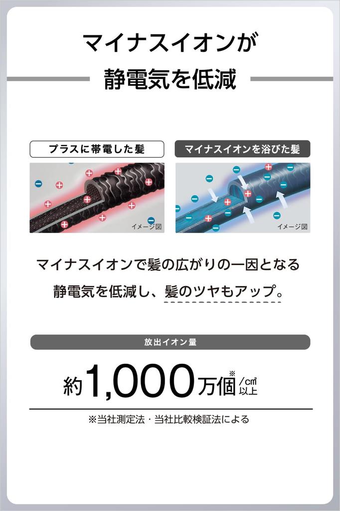 Tescom Hair Dryer, Negative Ion, Lightweight, Foldable, Cold/Hot Air, Easy-Drain Plug, 1.7m, White, TD260B-W