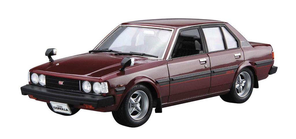 Aoshima Bunka Kyozai Scale The Model Car Series 71 Toyota Corolla Sedan 1979 Plastic Model 1/24 No. E71/70 GT/DX