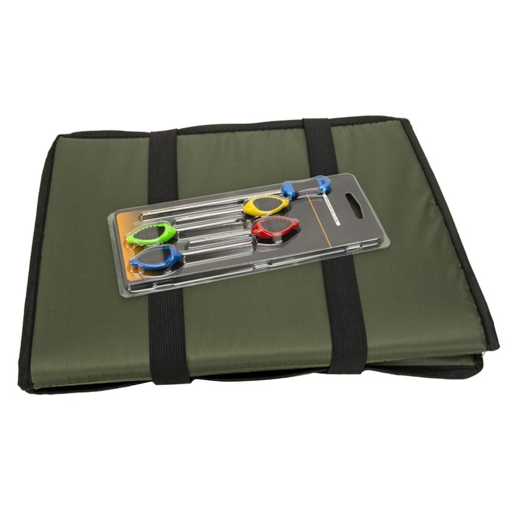 Fishing Unhooking Mat Foldable Padded Landing Mat with Baiting Needle Fish Gear Weigh Slings Mat Fishing Accessories