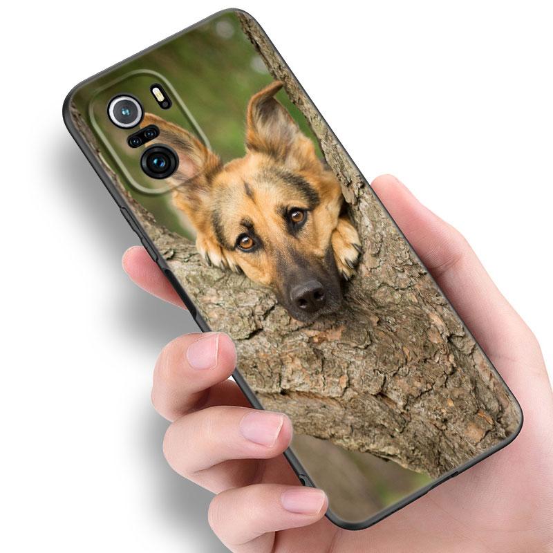 German Shepherd Dog Black Phone Case For Xiaomi Redmi 7A 8A 9A 10A 11A 9C 10C 12C 13C 11 Prime A1 A2 Plus 12 4G Note 9T 12R
